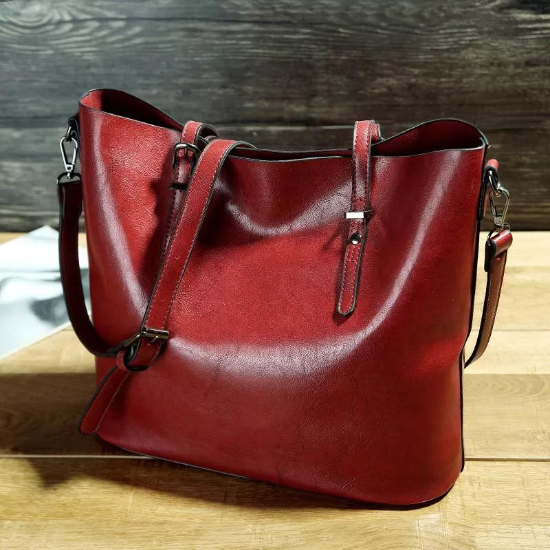 Mirla | Axelväska i vintagestil av läder-Eva Jonsson