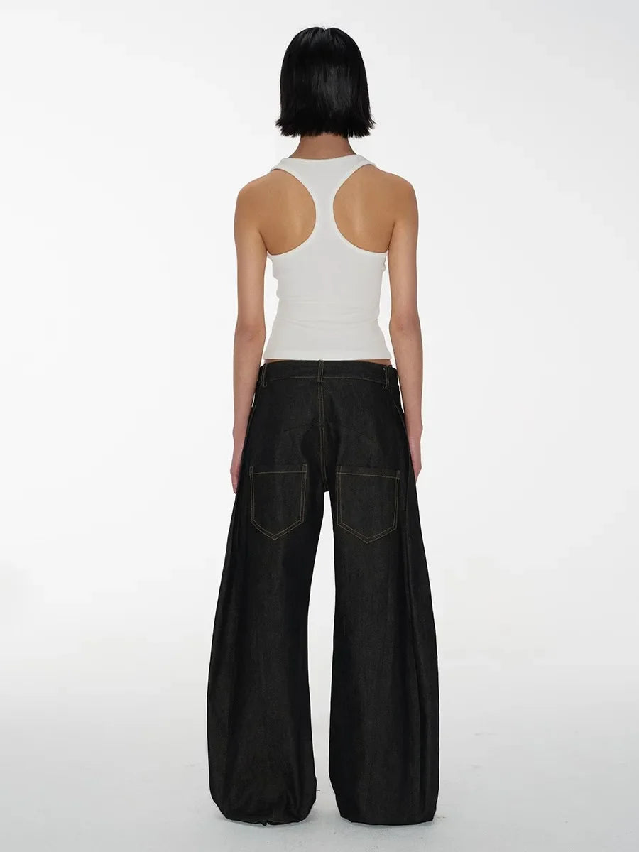 Mirla | Baggy Låg Midja Jeans Damer-Eva Jonsson
