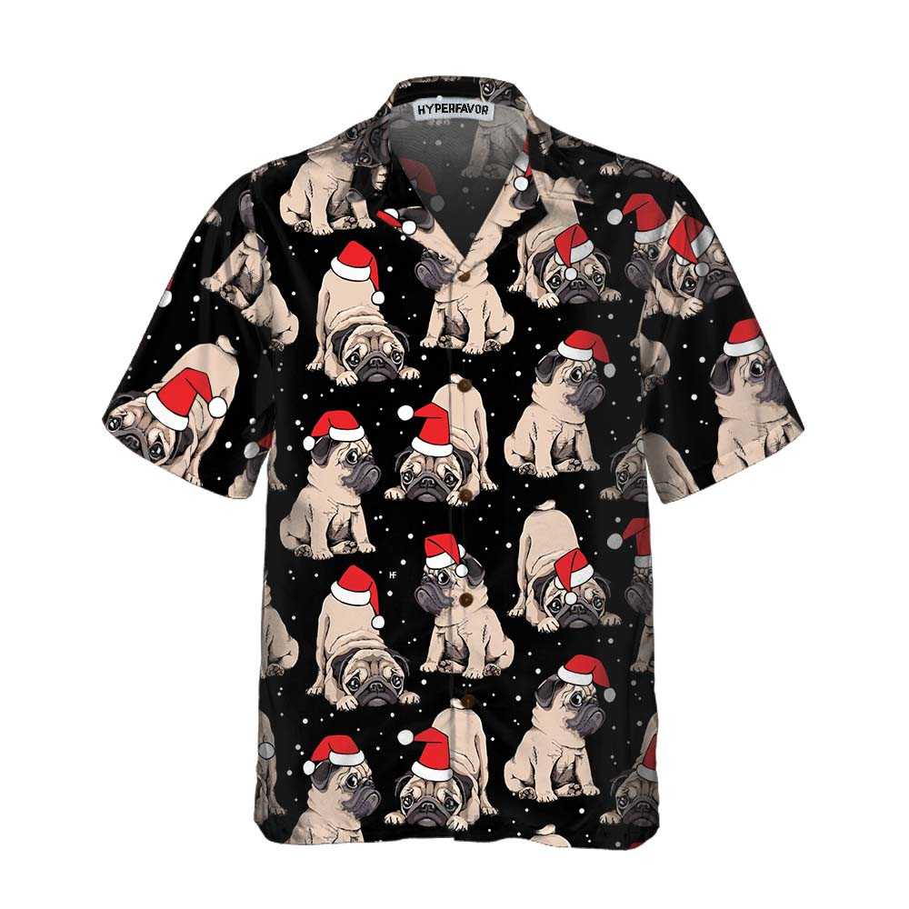 Mirla | Bedårande Jul-Pug-Valpar Jul-Hawaiiansk Skjorta Bästa Julklappen För Pug-Älskare-Eva Jonsson