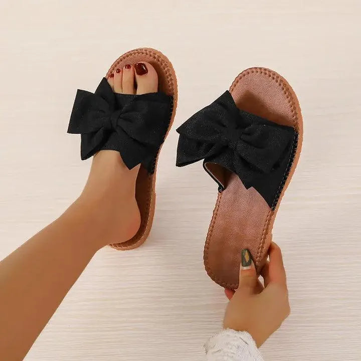Mirla | Bekväm Chic Platta Skor med Slips-Eva Jonsson