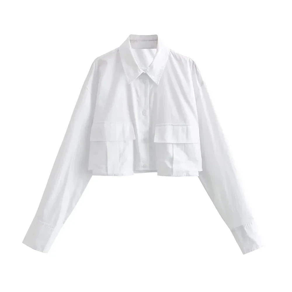 Mirla | Bekväm Cropped Skjorta för Kvinnor-Eva Jonsson