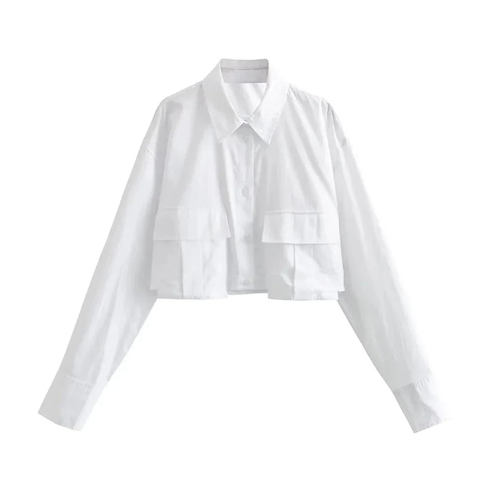 Mirla | Bekväm Cropped Skjorta för Kvinnor-Eva Jonsson