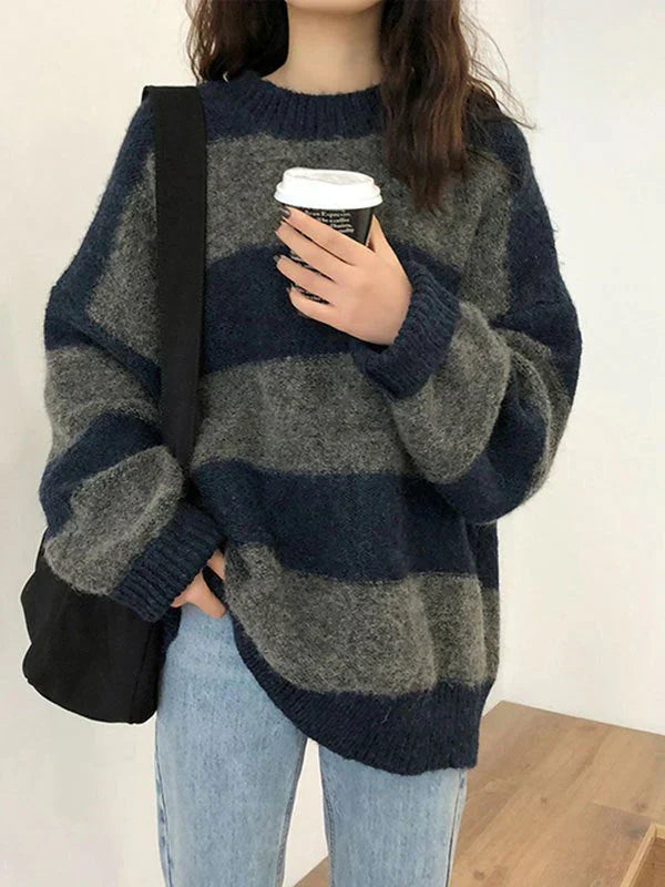 Mirla | Bekväm, Elegant Oversized Stickad Tröja för Kvinnor-Eva Jonsson