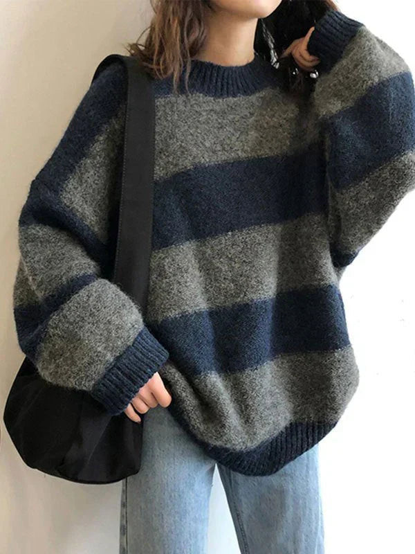 Mirla | Bekväm, Elegant Oversized Stickad Tröja för Kvinnor-Eva Jonsson