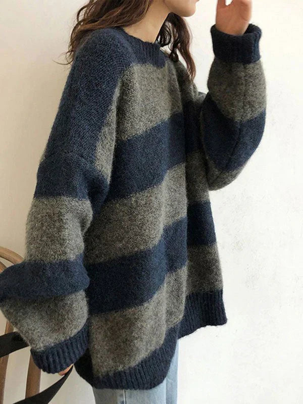 Mirla | Bekväm, Elegant Oversized Stickad Tröja för Kvinnor-Eva Jonsson