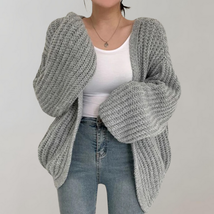 Mirla | Bekväm Grovstickad Cardigan för Damer-Eva Jonsson