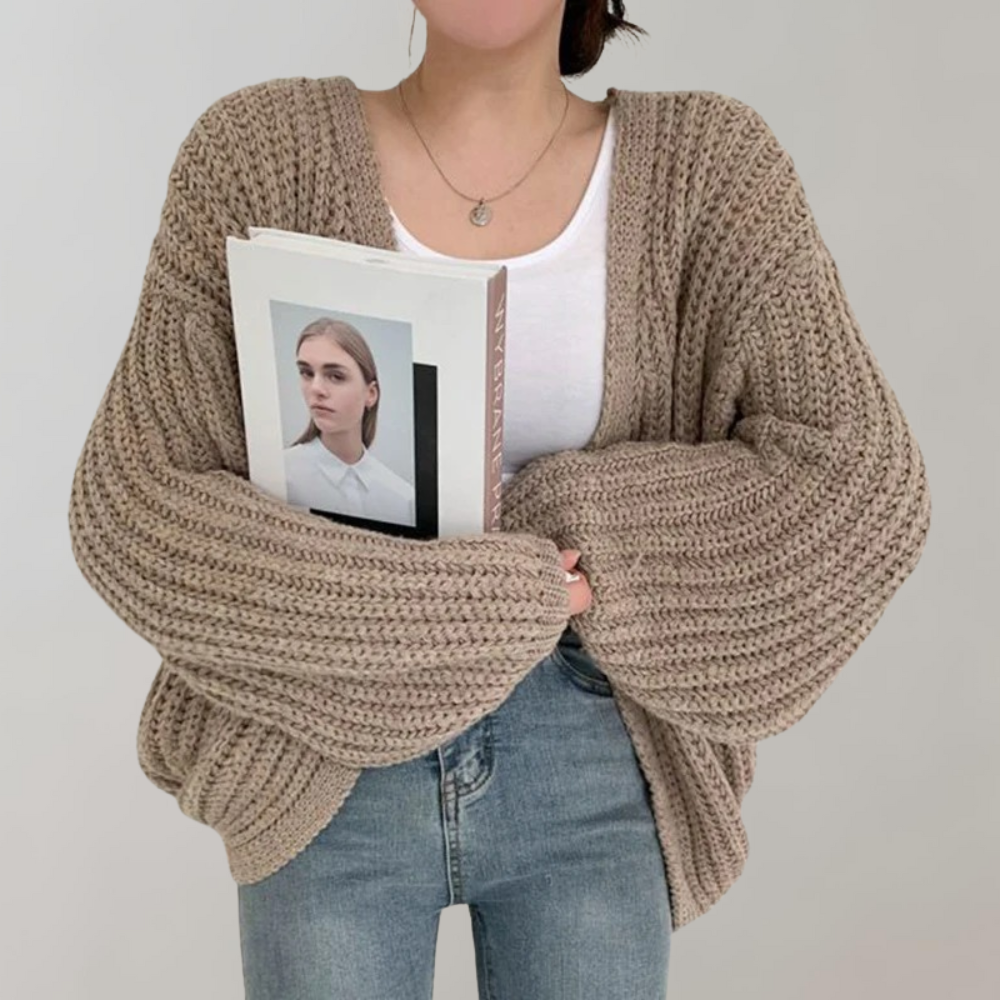 Mirla | Bekväm Grovstickad Cardigan för Damer-Eva Jonsson