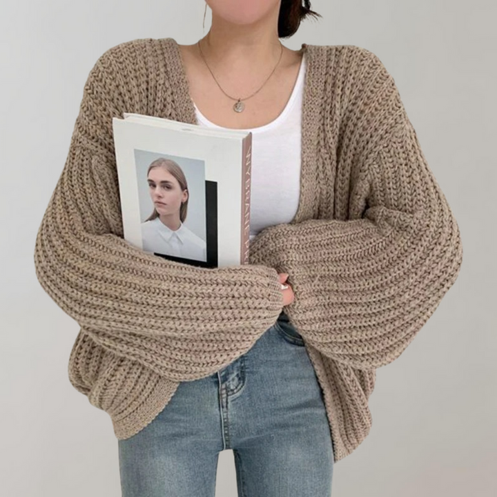 Mirla | Bekväm Grovstickad Cardigan för Damer-Eva Jonsson