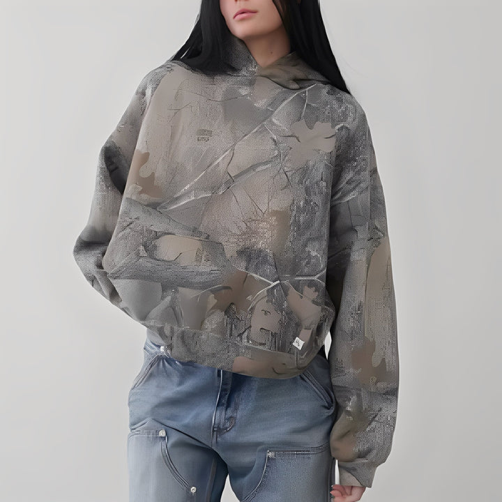 Mirla | Bekväm Kamouflage-Mönster-Hooodie-Eva Jonsson