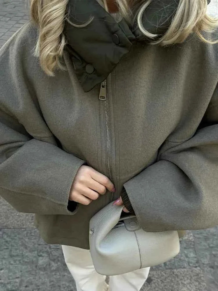 Mirla | Bekväm Överstor Steppad Hoodiejacka-Eva Jonsson
