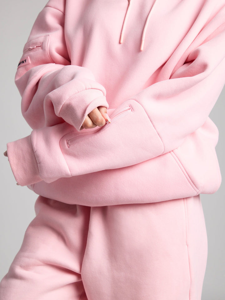 Mirla | Bekväm Rese-Hoodie med Flygplansläge Grafik-Eva Jonsson