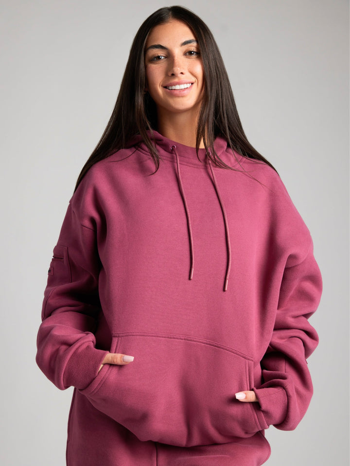 Mirla | Bekväm Rese-Hoodie med Flygplansläge Grafik-Eva Jonsson
