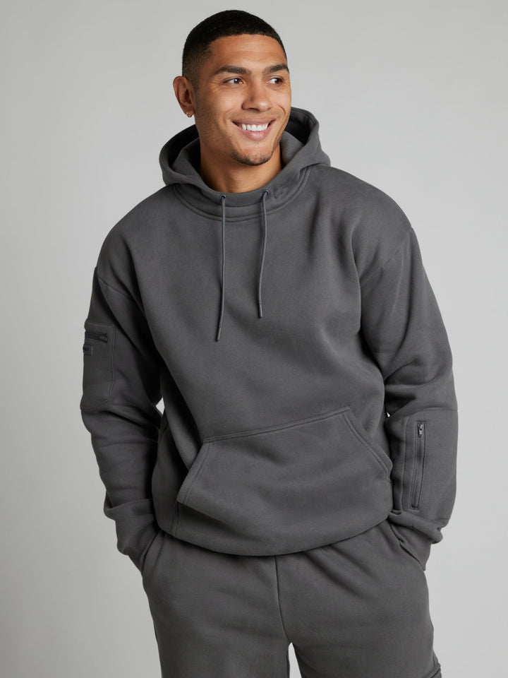 Mirla | Bekväm Rese-Hoodie med Flygplansläge Grafik-Eva Jonsson