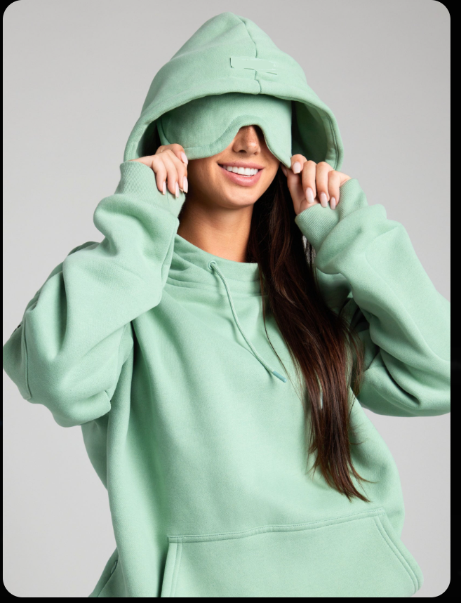 Mirla | Bekväm Rese-Hoodie med Flygplansläge Grafik-Eva Jonsson