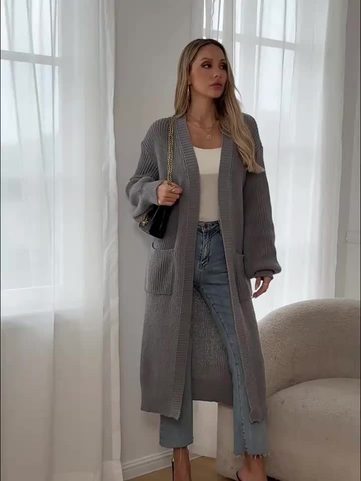 Mirla | Bekväm Stickad Cardigan med Bälte för Kvinnor-Eva Jonsson