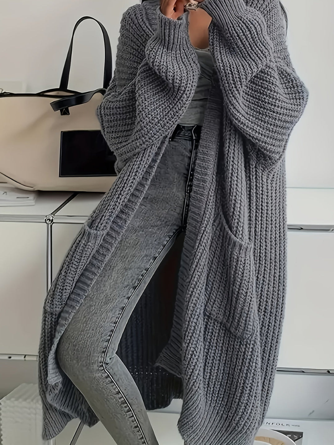 Mirla | Bekväm Stickad Cardigan med Bälte för Kvinnor-Eva Jonsson
