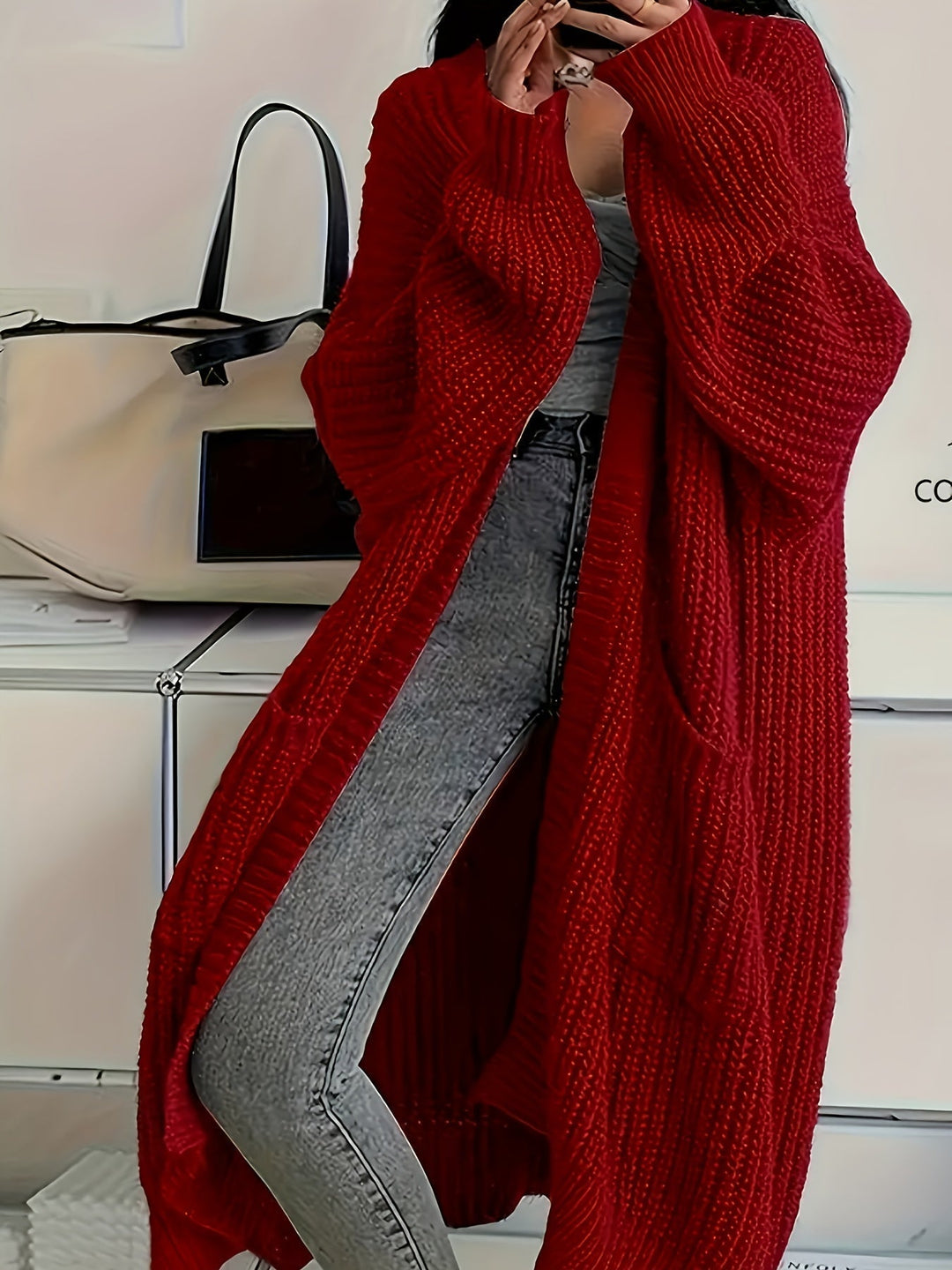 Mirla | Bekväm Stickad Cardigan med Bälte för Kvinnor-Eva Jonsson
