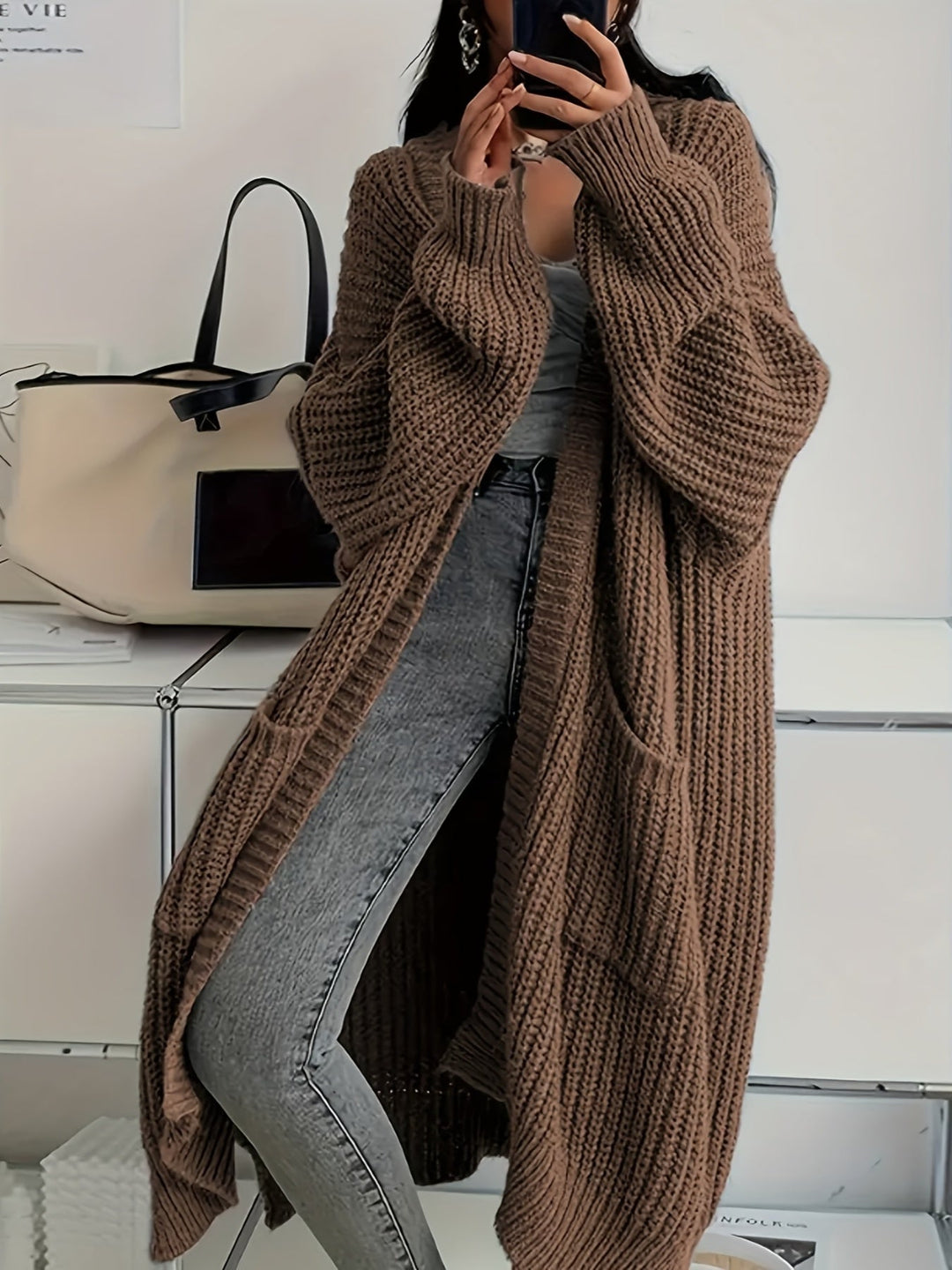Mirla | Bekväm Stickad Cardigan med Bälte för Kvinnor-Eva Jonsson