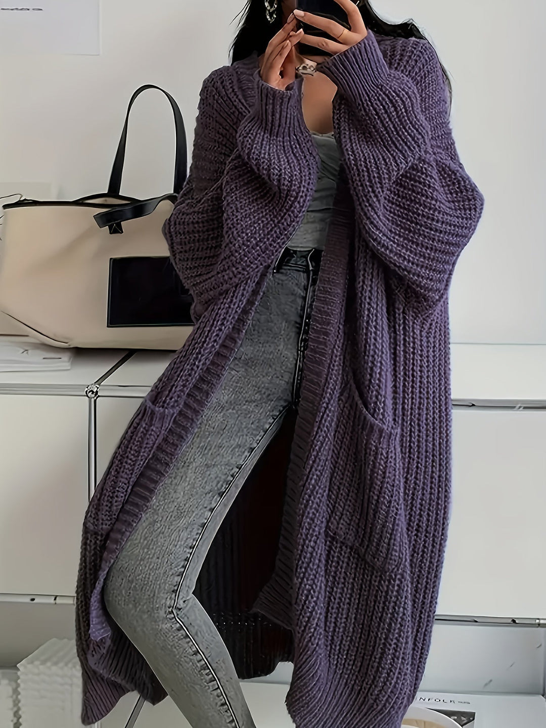 Mirla | Bekväm Stickad Cardigan med Bälte för Kvinnor-Eva Jonsson