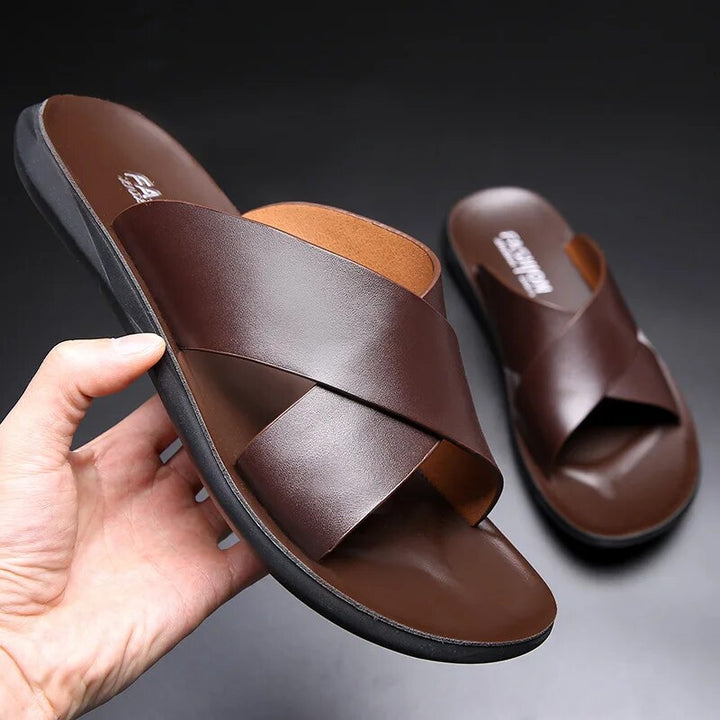 Mirla | Bekväma Halkfria Läder Sandaler-Eva Jonsson