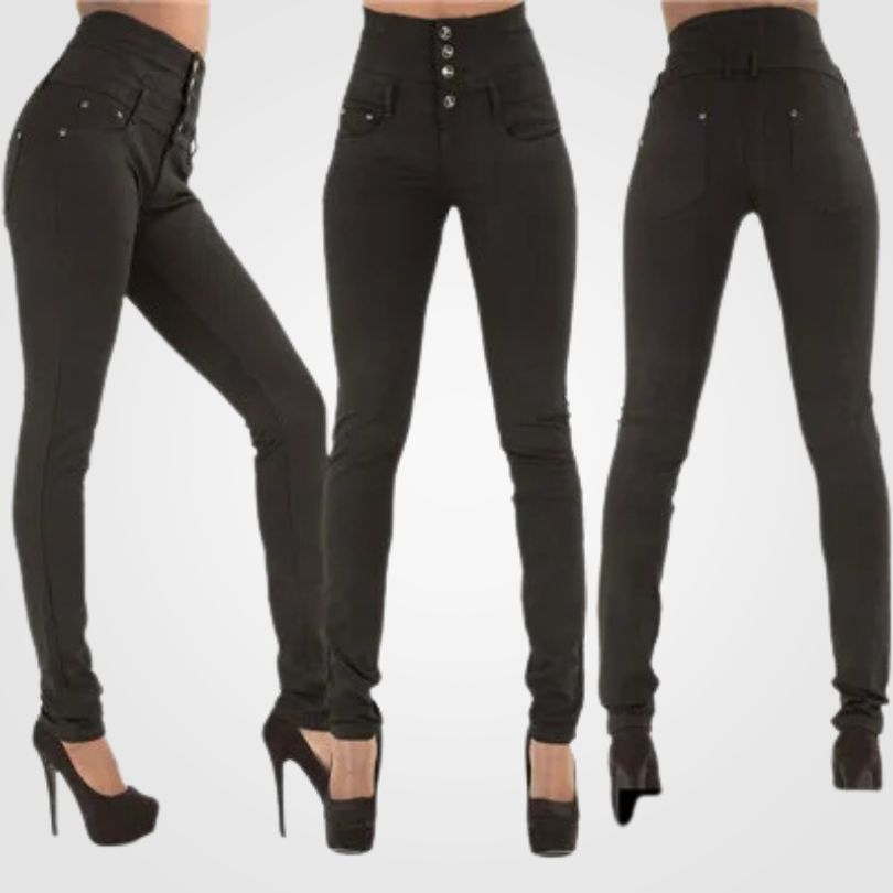 Mirla | Bekväma högmidjade jeans-Eva Jonsson