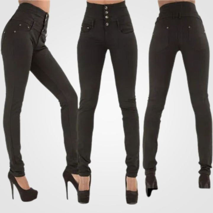 Mirla | Bekväma högmidjade jeans-Eva Jonsson