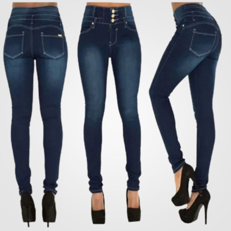Mirla | Bekväma högmidjade jeans-Eva Jonsson