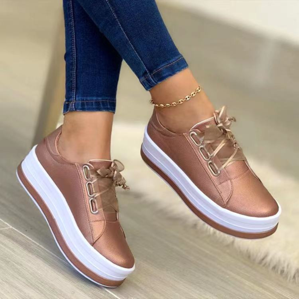 Mirla | Bekväma och stiliga läder dam sneakers-Eva Jonsson