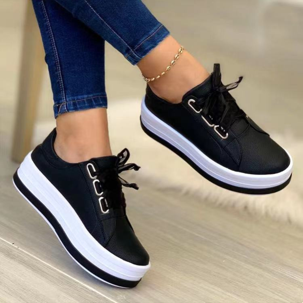 Mirla | Bekväma och stiliga läder dam sneakers-Eva Jonsson