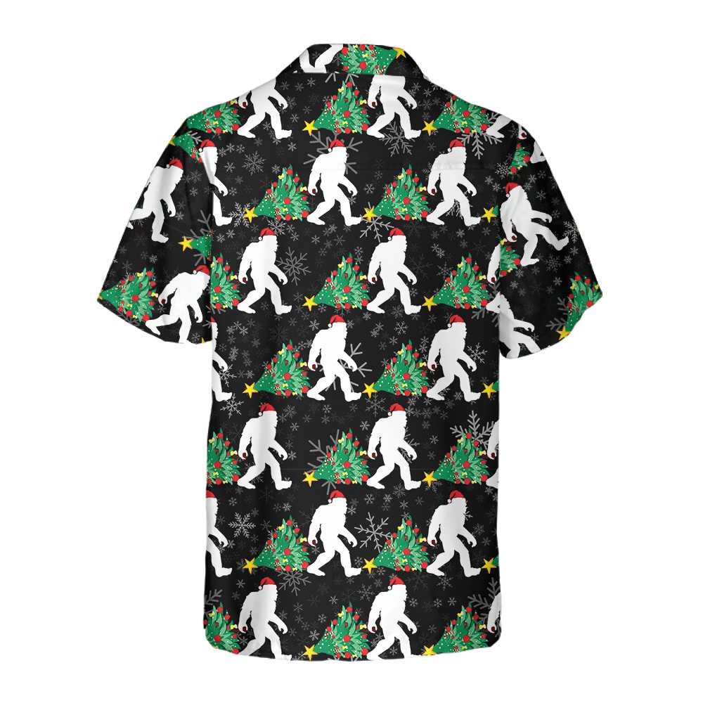 Mirla | Bigfoot För Jul Hawaiian Shirt Bigfoot Julskjorta Rolig Julklapp Idé-Eva Jonsson