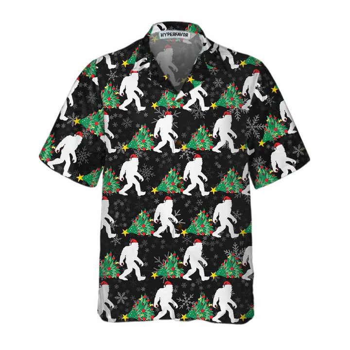 Mirla | Bigfoot För Jul Hawaiian Shirt Bigfoot Julskjorta Rolig Julklapp Idé-Eva Jonsson