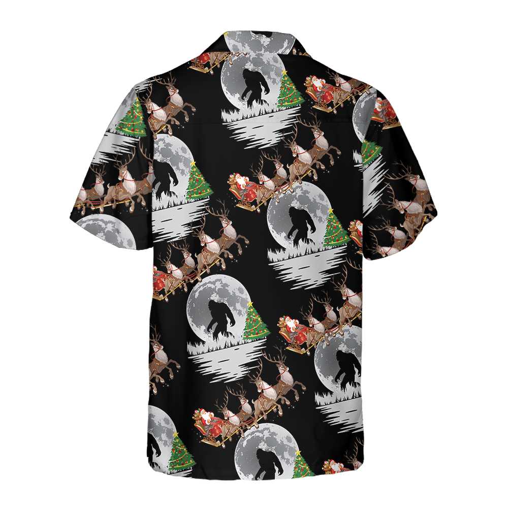 Mirla | Bigfoot & Jultomten På Julafton Hawaiian Shirt Roliga Julskjortor För Män-Eva Jonsson