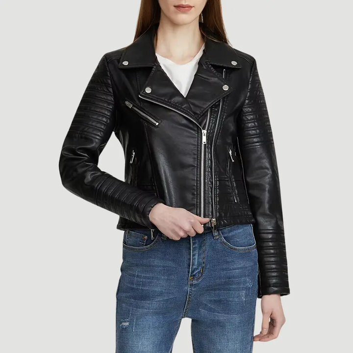 Mirla | Biker Konstläderjacka-Eva Jonsson
