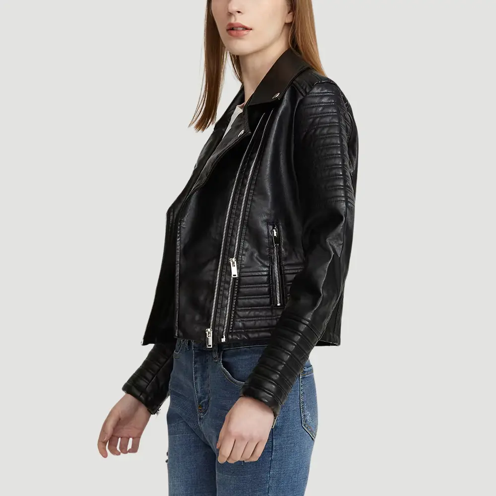 Mirla | Biker Konstläderjacka-Eva Jonsson
