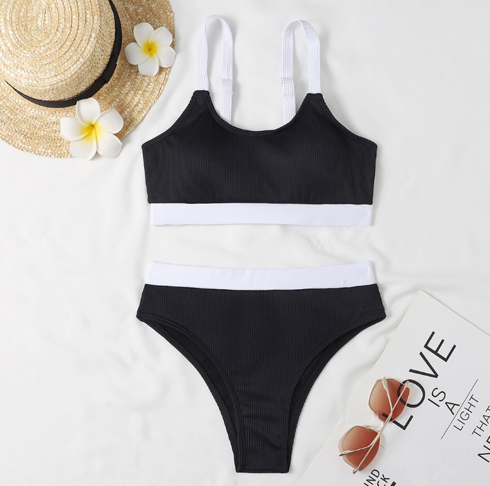 Mirla | Bikini Bekväm bikini med hög midja slips-Eva Jonsson
