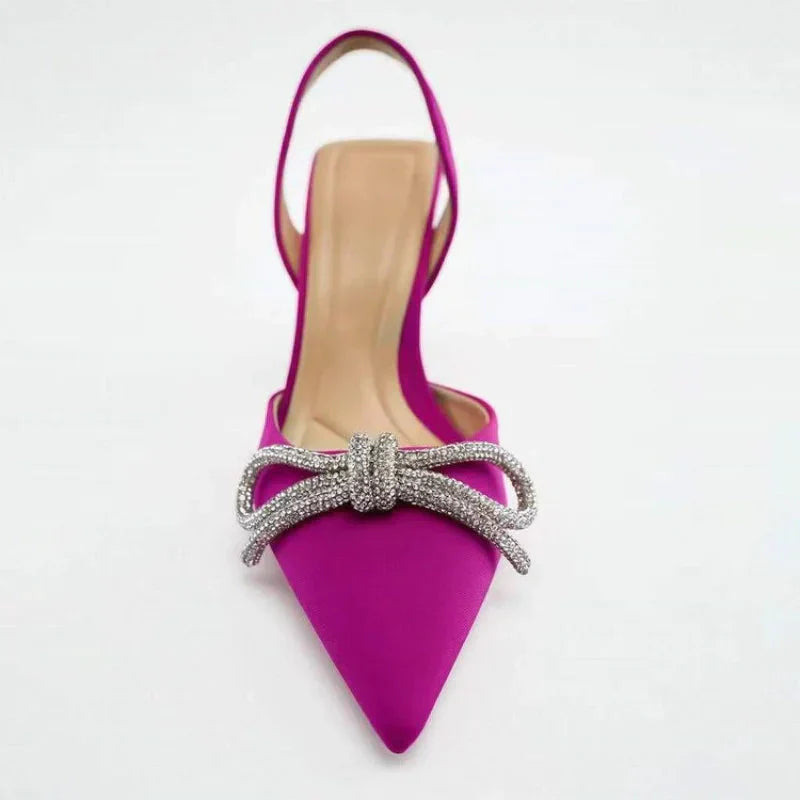 Mirla | Blå Damer Muellerschuhe Baotou Schleife Spets Högklackade Sommarmode Hundra Sexiga Damer Sandaler Skor Sandaler Höga Klackar-Eva Jonsson