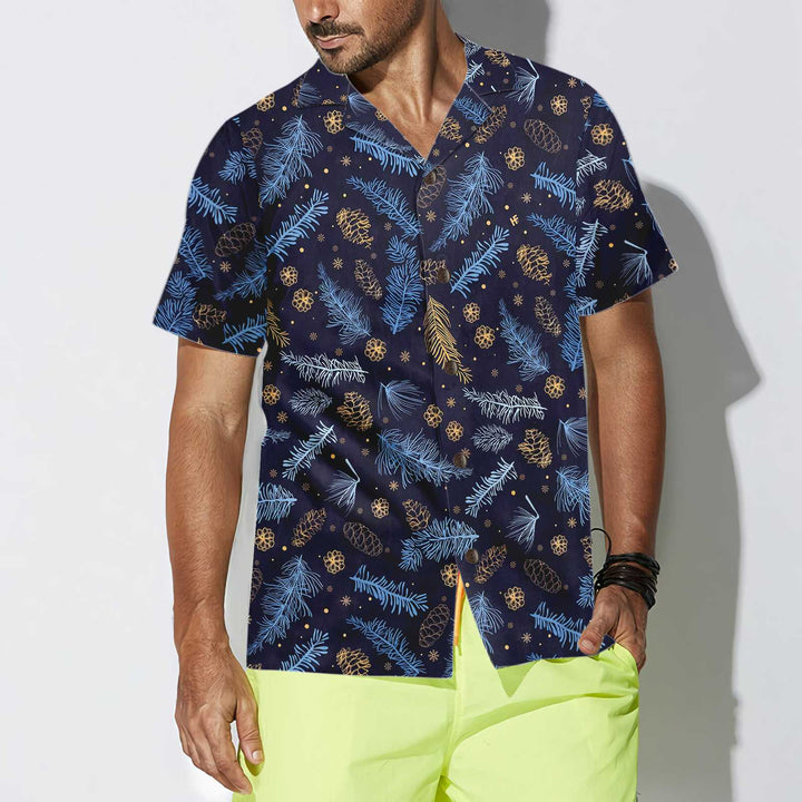 Mirla | Blå-Vit Vinter Natur Hawaiian Shirt Festlig Julsärk Bästa Presenten För Julen-Eva Jonsson