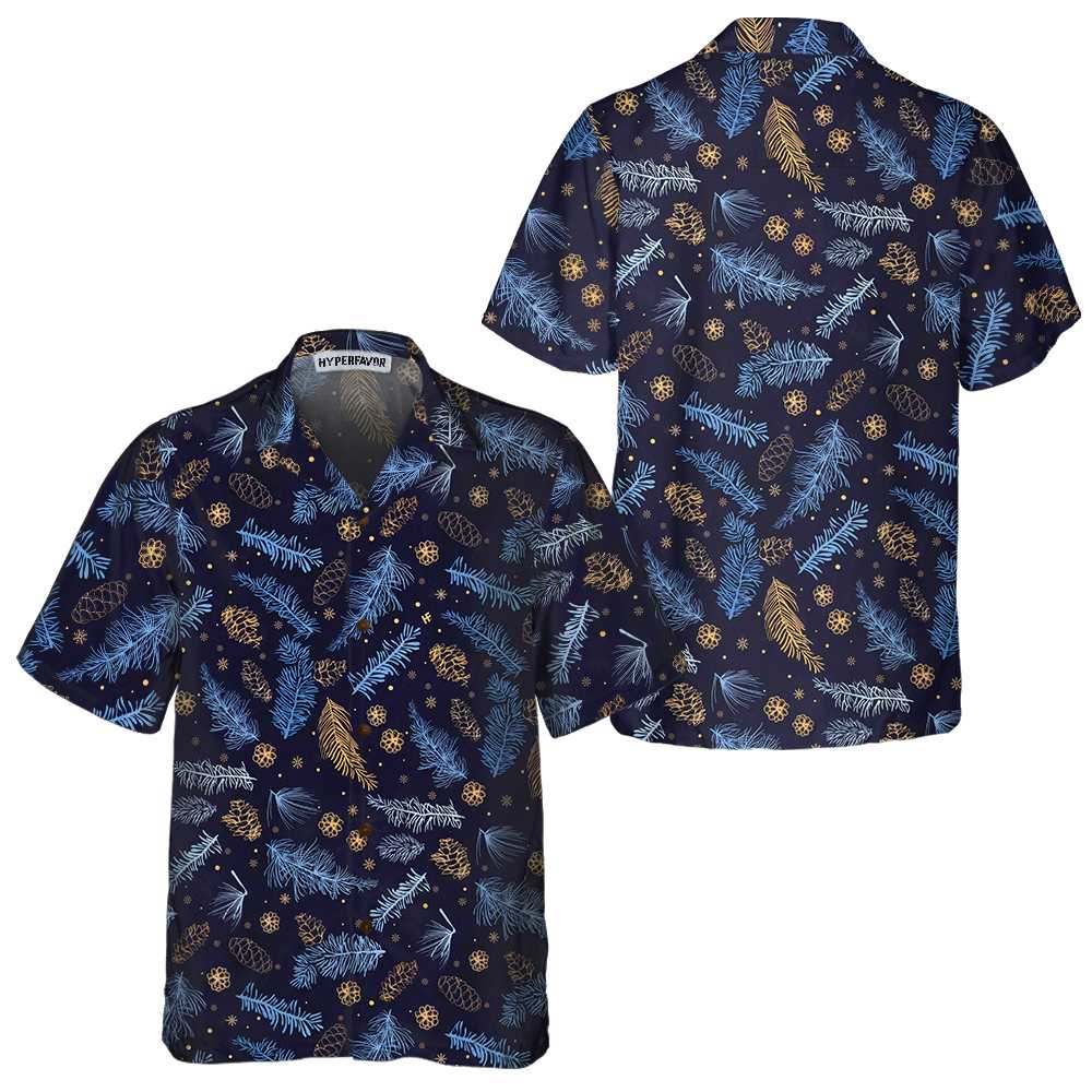Mirla | Blå-Vit Vinter Natur Hawaiian Shirt Festlig Julsärk Bästa Presenten För Julen-Eva Jonsson