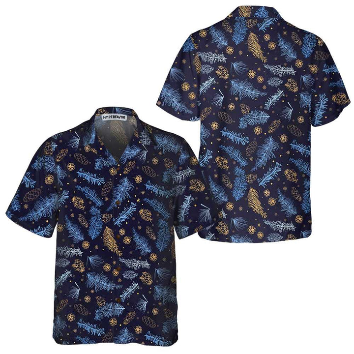 Mirla | Blå-Vit Vinter Natur Hawaiian Shirt Festlig Julsärk Bästa Presenten För Julen-Eva Jonsson