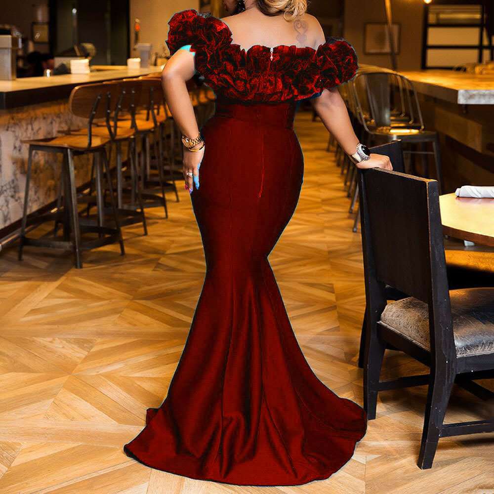 Mirla | Blatt Rynka En Axeln Figursydd Mini Drag Klänning-Eva Jonsson