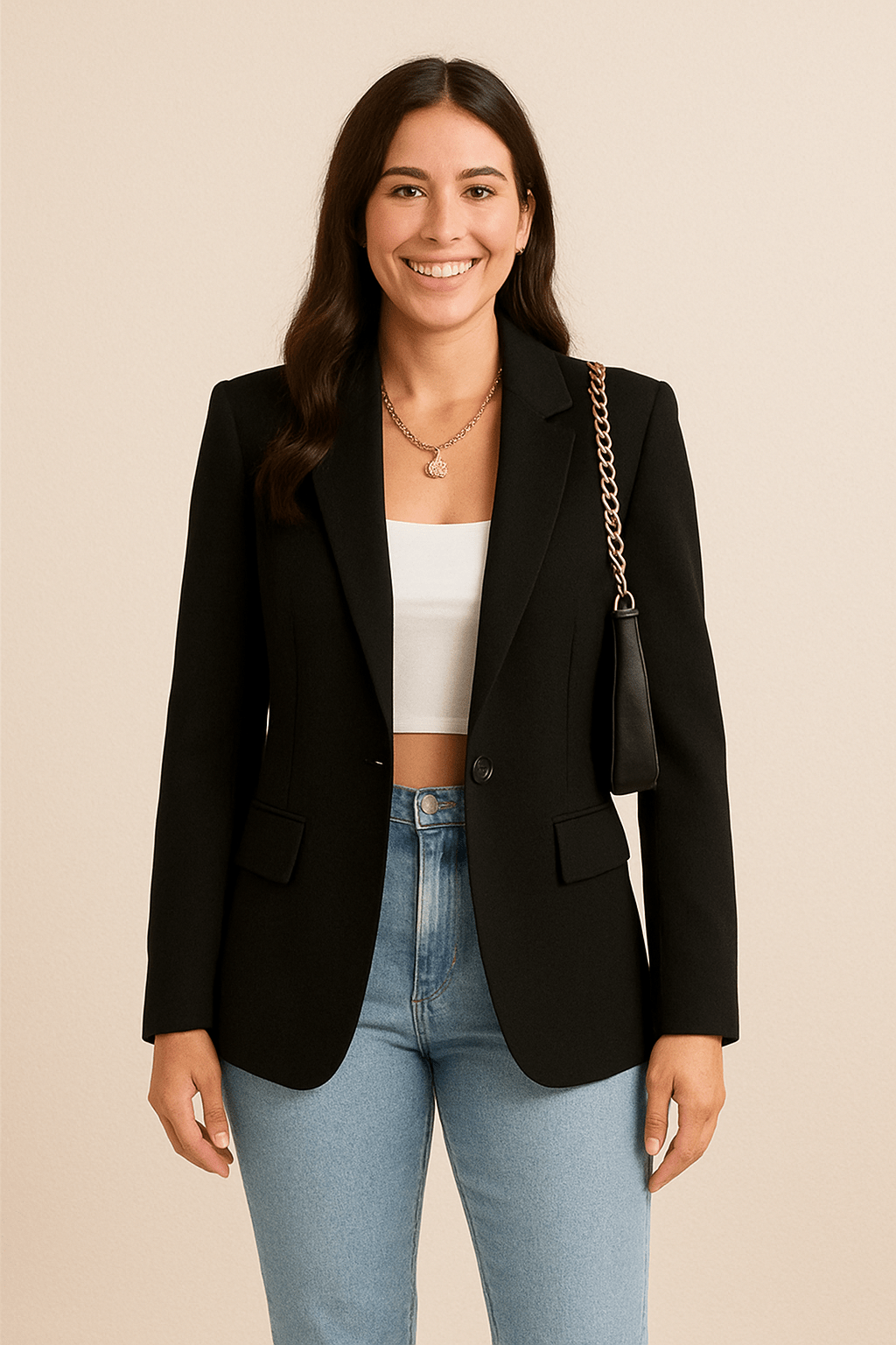 Mirla | Blazer Elegant Klassisk för Kontor och Vardag-Eva Jonsson