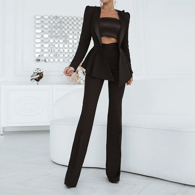 Mirla | Blazer Set Vit och Svart-Eva Jonsson