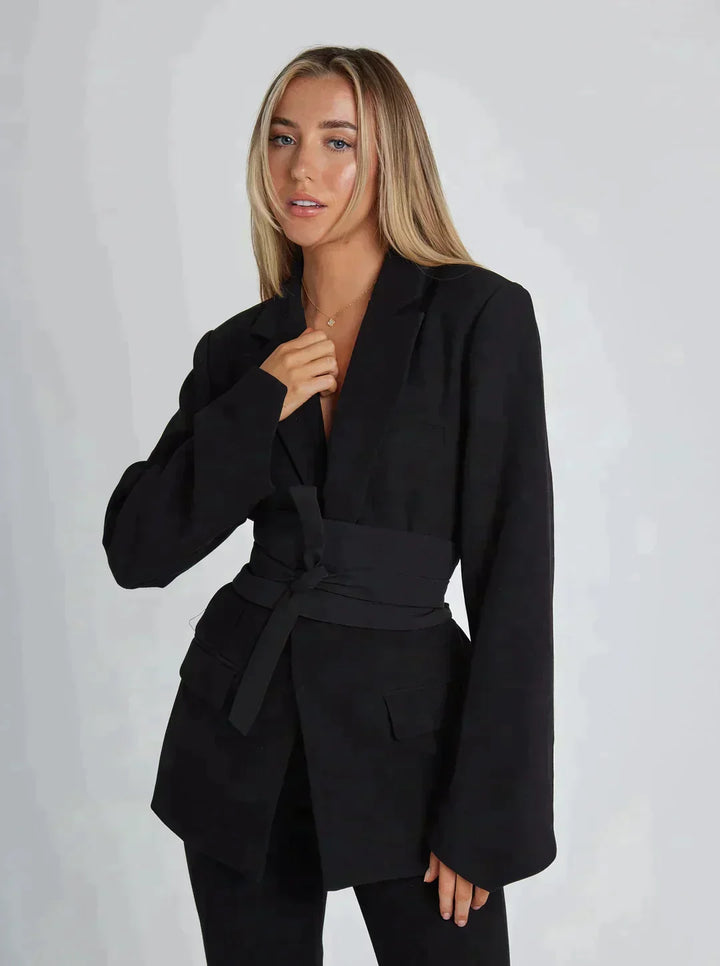Mirla | Blazer med Extra Bälte Accenter-Eva Jonsson