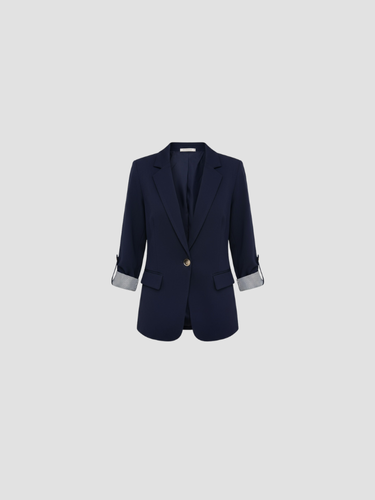 Mirla | Blazer med Smal Passform och En-Knapp-Stängning-Eva Jonsson