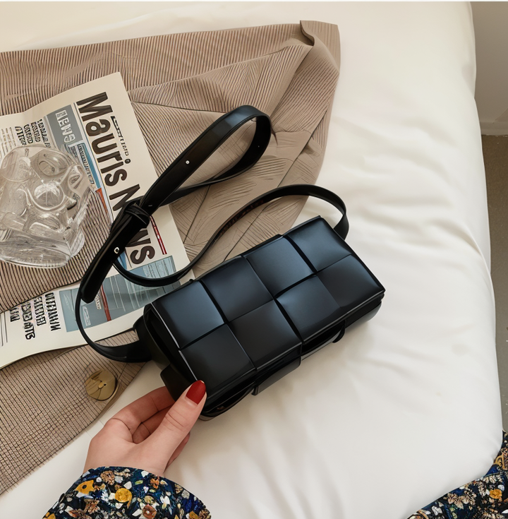 Mirla | Blockerad Axelväska Vegan Skinn Damer Flätad Väska Kvinnor-Eva Jonsson