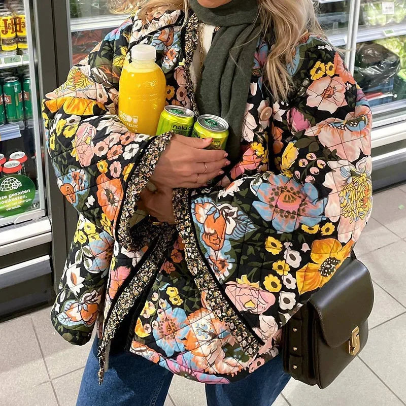 Mirla | Blommig Vadderad Kappa-Eva Jonsson