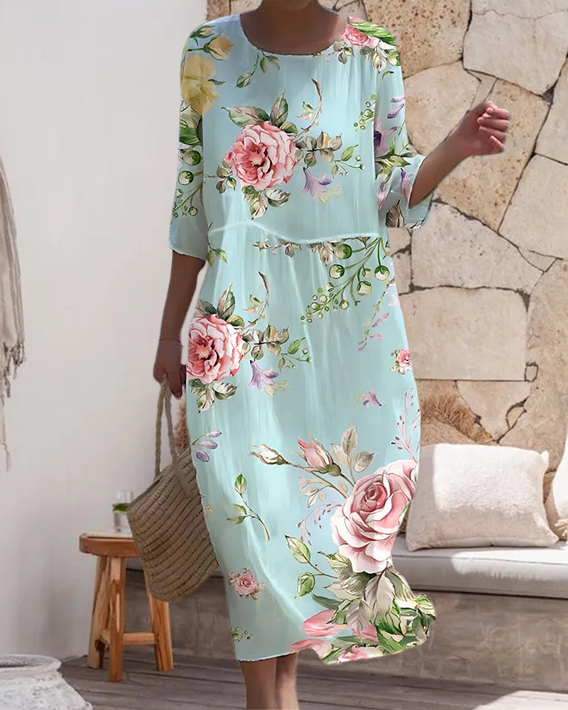 Mirla | Blommig klänning för damer Ideal för speciella tillfällen-Eva Jonsson