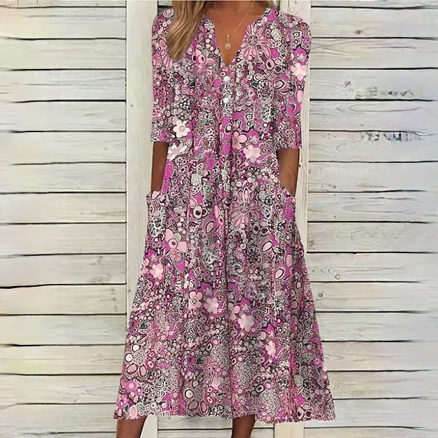 Mirla | Blommig klänning för den friska våren-Eva Jonsson