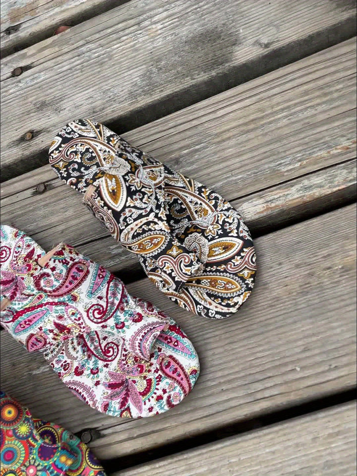 Mirla | Blommiga Flip Flops för kvinnor-Eva Jonsson