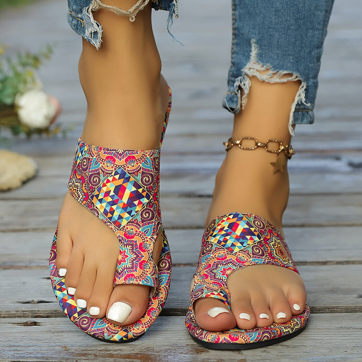 Mirla | Blommiga Flip Flops för kvinnor-Eva Jonsson